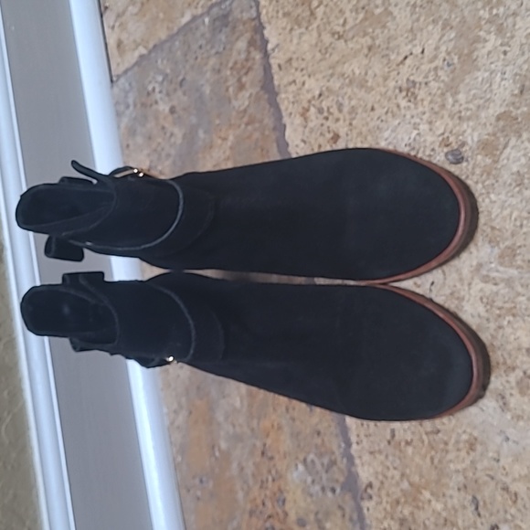 Kate Spade Black Suede Bow Booties  Size 6.5 - Picture 8 of 12